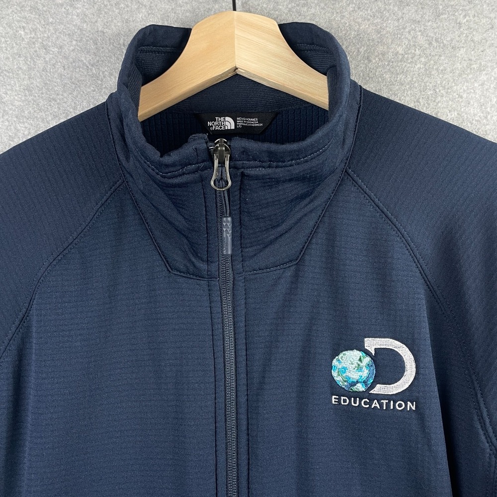 The North Face Jacket Mens Large Blue Mountain Peaks Full Zip Fleece Track - Picture 7 of 13